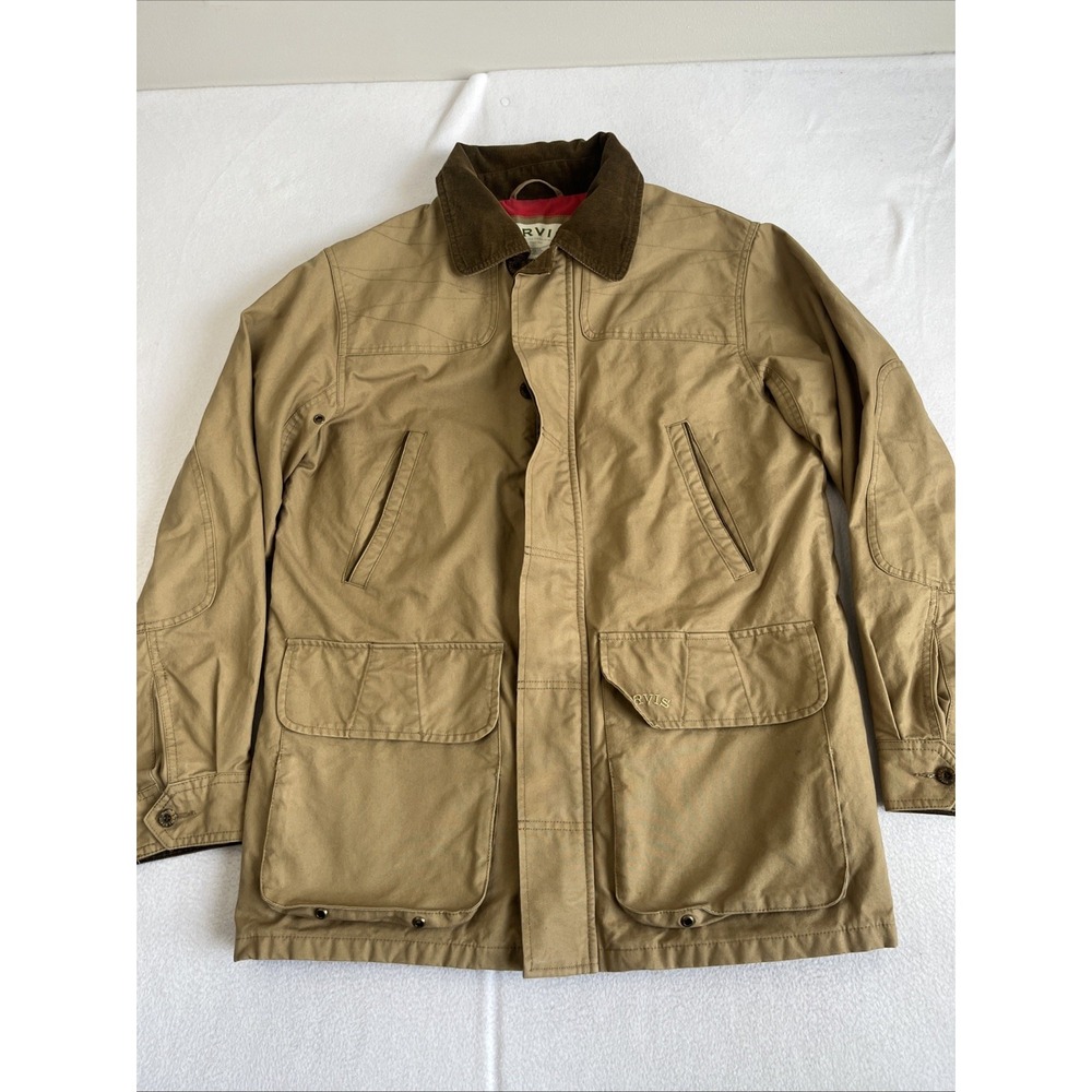 Orvis Heritage Field Jacket Mens M Brown Cotton Canvas Barn Hunting Coat OR4H05